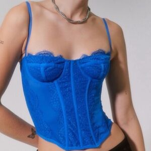 Urban Outfitters Blue Lace Tank Top